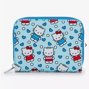 Loungefly Hello Kitty Blue Zipper Wallet NWT